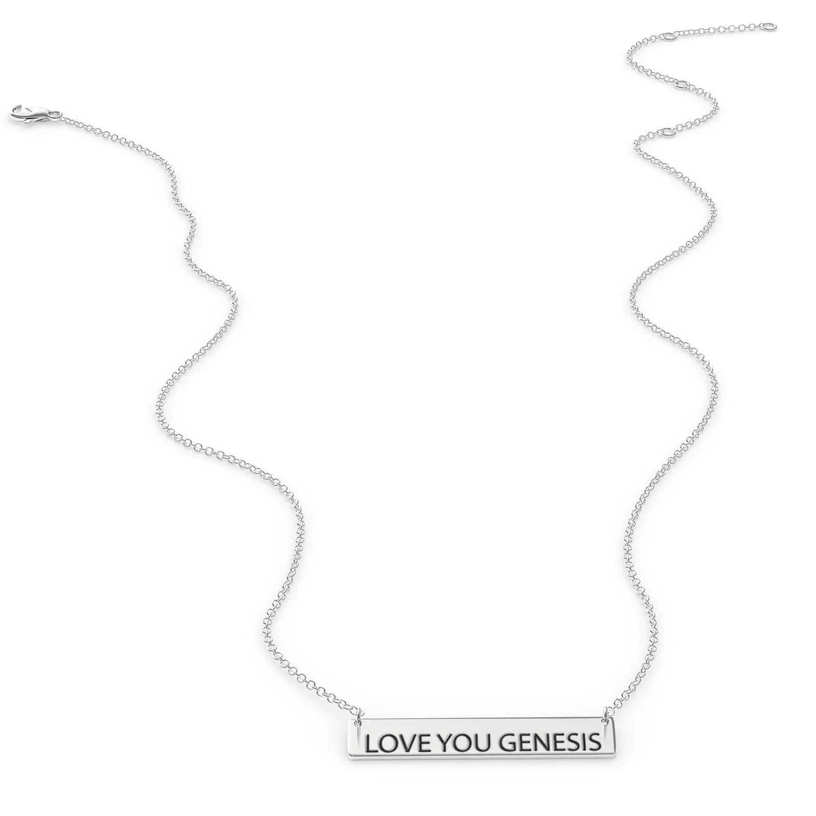 Love You Genesis Gentlemen Bar Final Point Necklace Sterling Sliver