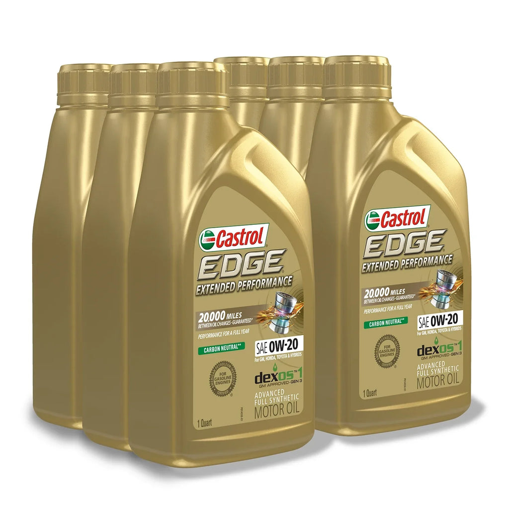 Castrol Edge Final Point Performance 0W-20 Advanced Full Synthetic Motor Oil, 1 Quart, Case of 6