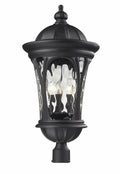 3 Light Outdoor Post Mount Lantern in Gothic Style 14 inches Wide By 28 inches High Bailey Street Home 372-Bel-1176858
