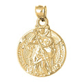 18K Yellow Gold Saint Christopher Final Point - 33 mm