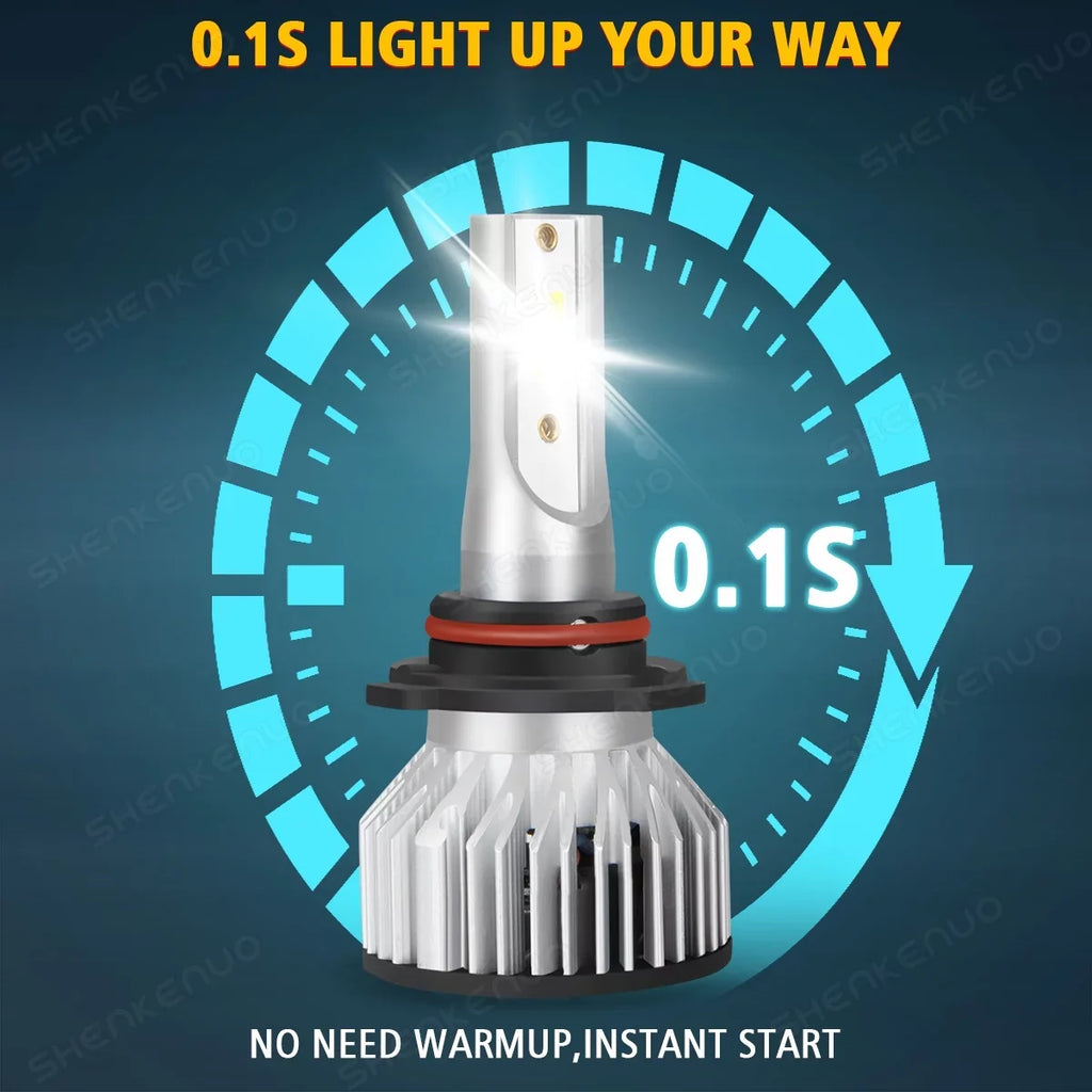 For Ram 1500 2019-2022 Front LED Headlight High Low Beam White Bulbs 9005+H11