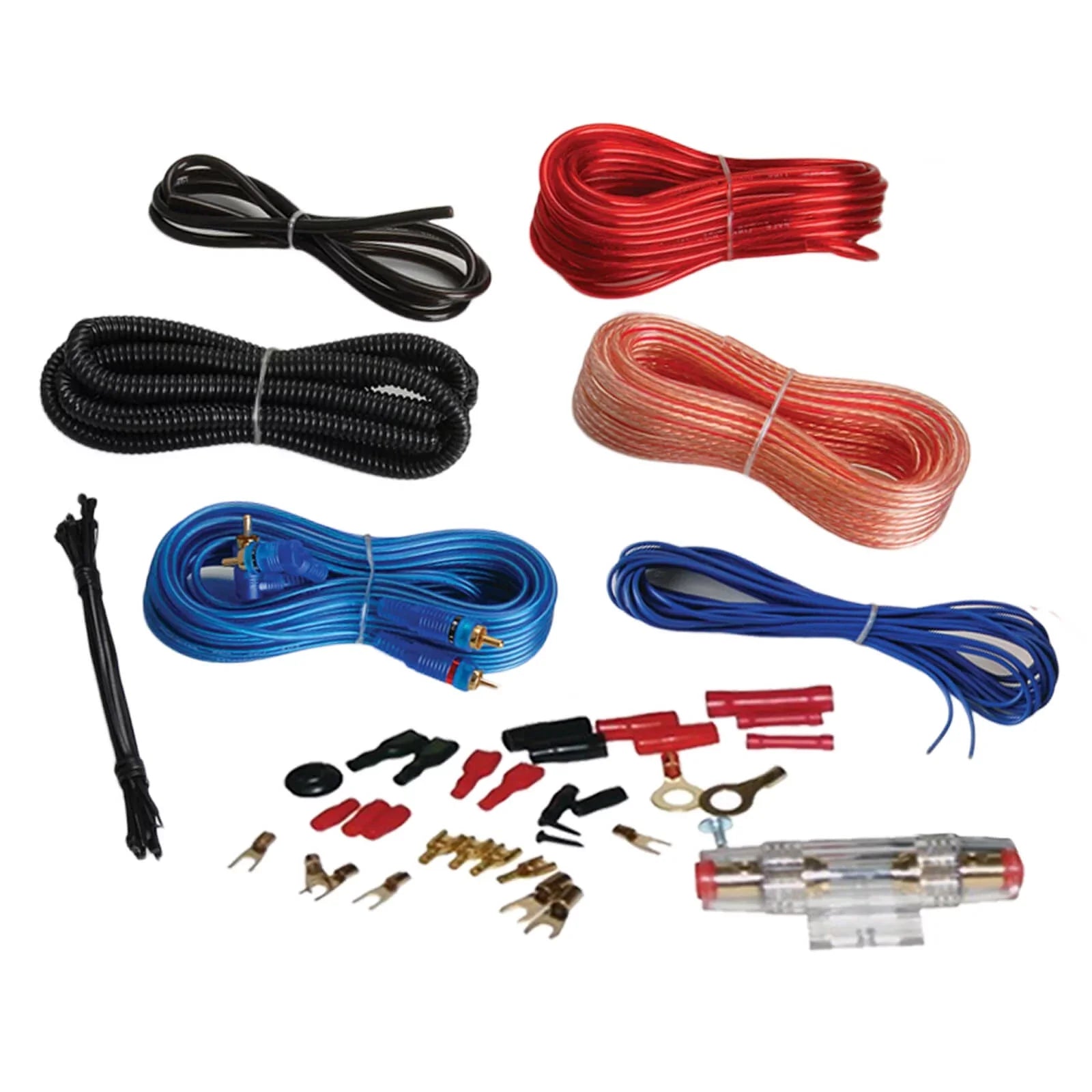 21-29' Pontoon Boat Audio Bundle: Pyle Gauge Style Bluetooth USB AUX Marine Receiver Bundle Combo with 4 x 6.5'' 120W White Marine Speakers, 4-Channel Amp w/ Wiring Kit, Speaker Wire, Radio Antenna