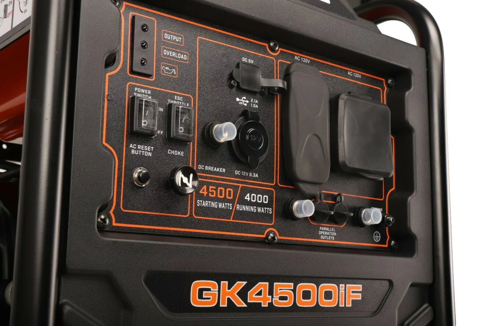 Genkins 4500 Watt Portable Inverter Generator Open Frame Reduce Noise level by 50%
