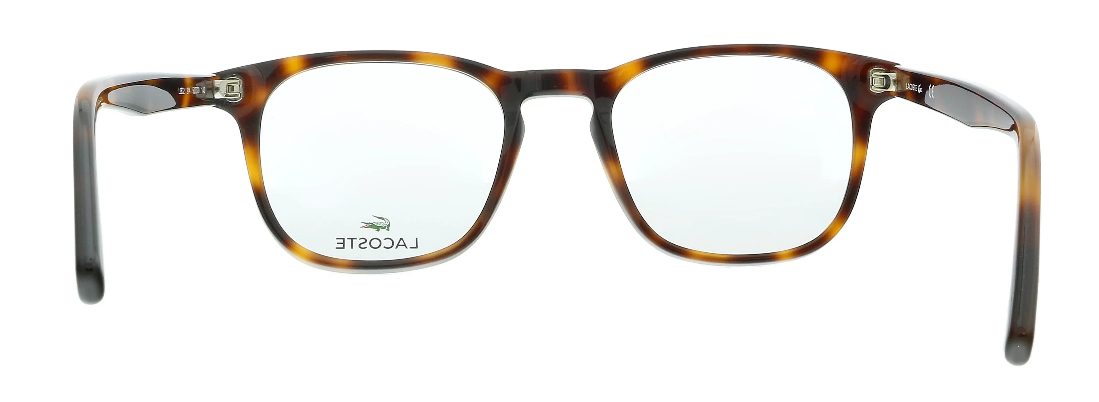 Lacoste L2832 214 Havana Modified Rectangle Eyeglasses for Gentlemen