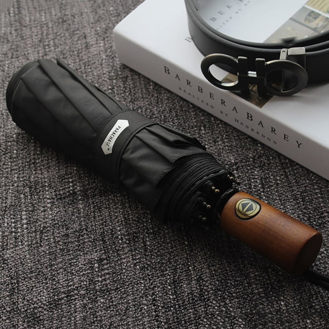 Umbrella Individuals Business 10 Ribs Wood Handle Golf Sun Umbrellas Windproof Anti UV Parasol Clear Umbrella UPF50+