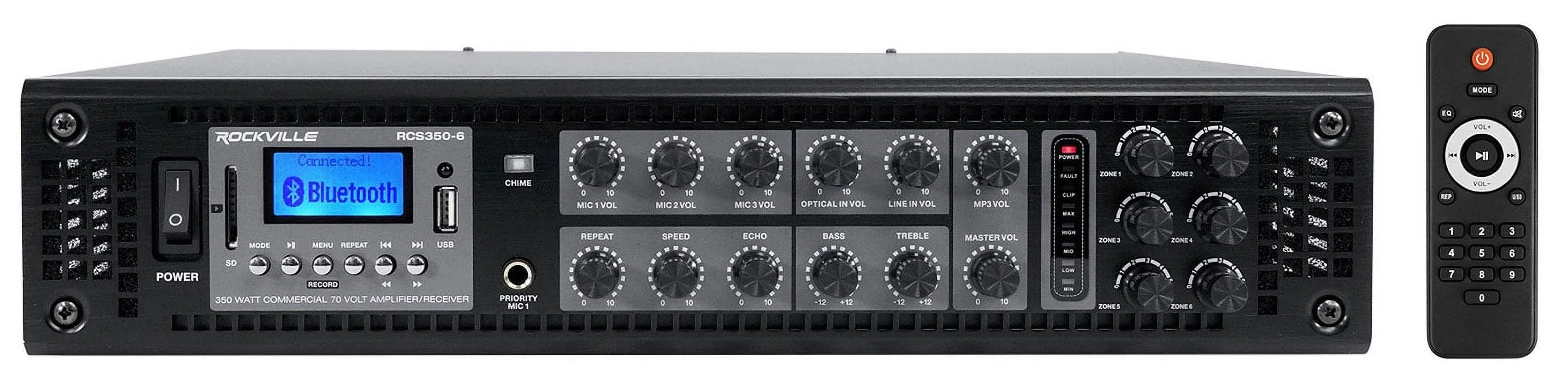 6-Zone Amp+(6) 3.5" Midnight Cube+(2) JBL Termination Speakers for Office/Hotel