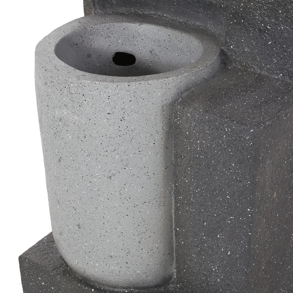 Colquitt Outdoor Modern 3 Tier Fountain, Multi-Gray