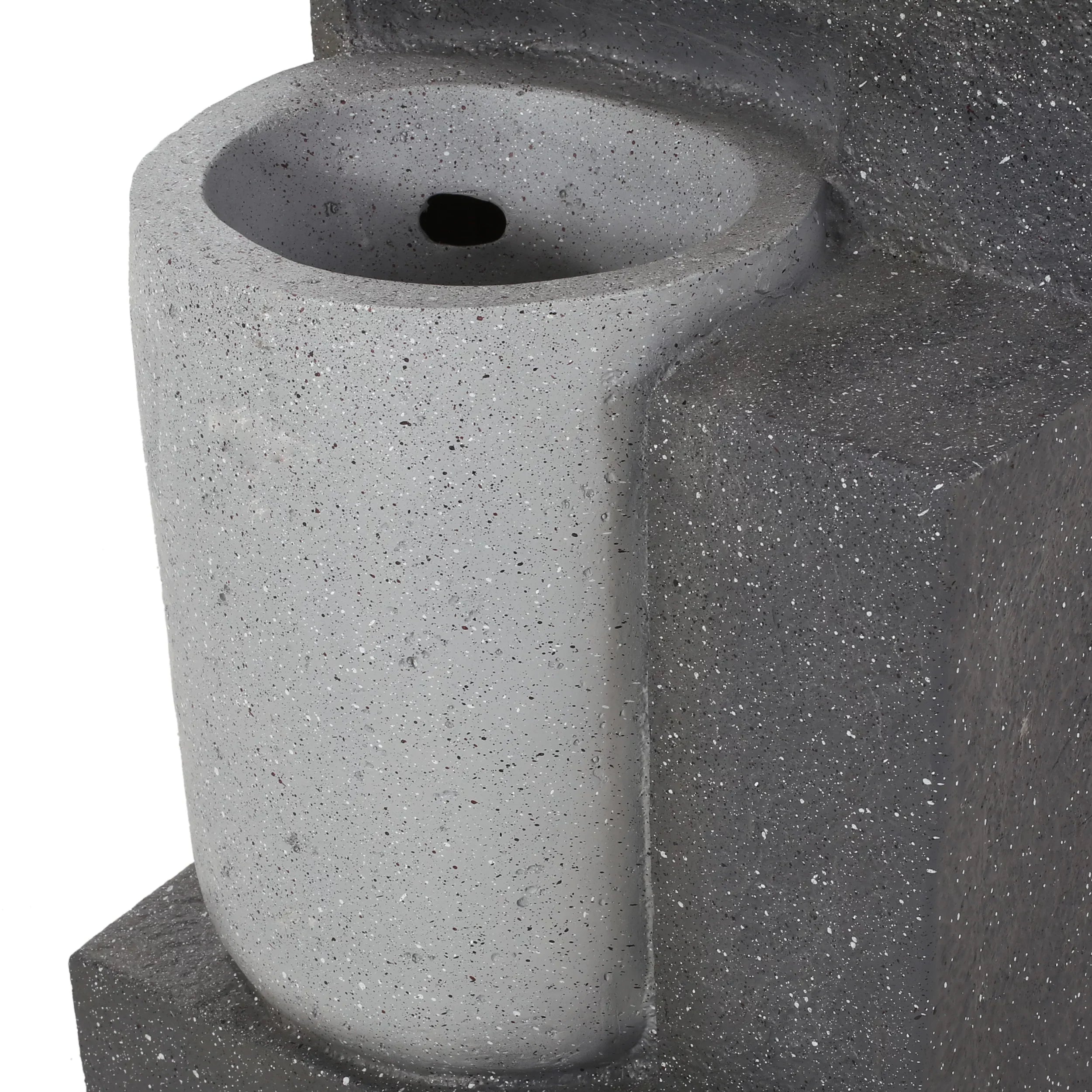 Colquitt Outdoor Modern 3 Tier Fountain, Multi-Gray