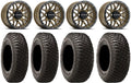 Raceline Krank 14" Bronze Wheels 27" BFG KM3 Tires Can-Am Commander Maverick Renegade Outlander Final Point