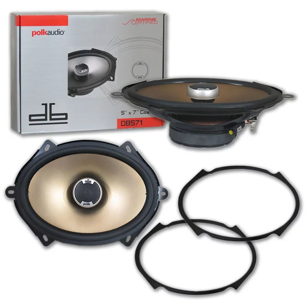 Polk Audio 5 x 7" / 6 x 8 inch Car Audio Marine Certified 2-way Coaxial Speakers