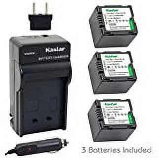 Kastar CGA_DU14 Battery (3_Pack) and Charger Kit for Panasonic CGA_DU06, CGA_DU07, CGA_DU14, CGA_DU21, VW_VBD070 VBD140 VBD210 w