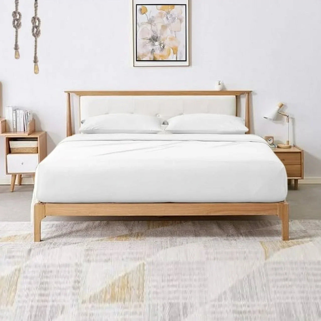 Hotel Brand 1000 Thread Count 6-Piece Extra Deep Pocket Super Soft Sheet Set Fit Upto 34 Inches Deep Pocket, Solid Pattern, 100% Egyptian Cotton @ 'hotellinen' (Queen, White)