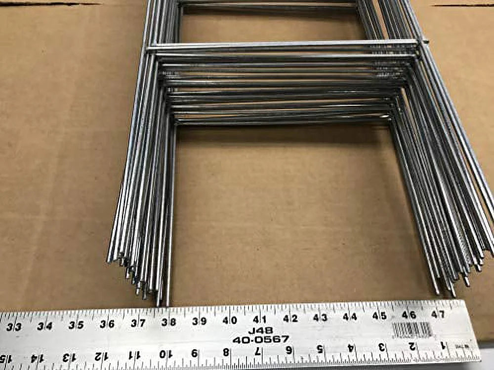 Stake, 50 Metal Stake 10x30 inch x 9 Gauge Galvanized Wire Stake use with 4mm Corrugated Plastic Sign 4mm or 5mm, Pack of 50 Pieces Stake 30'' Tall and 10'' Wide Ship Same Day