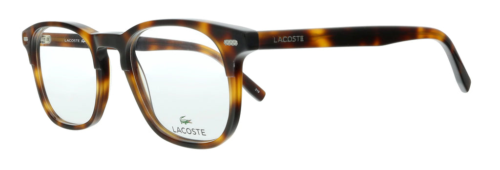 Lacoste L2832 214 Havana Modified Rectangle Eyeglasses for Gentlemen