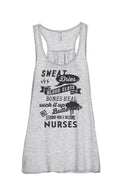 Thread Tank Strong Girls Nurses Individuals Sleeveless Flowy Racerback Tank Top Sport Grey Large