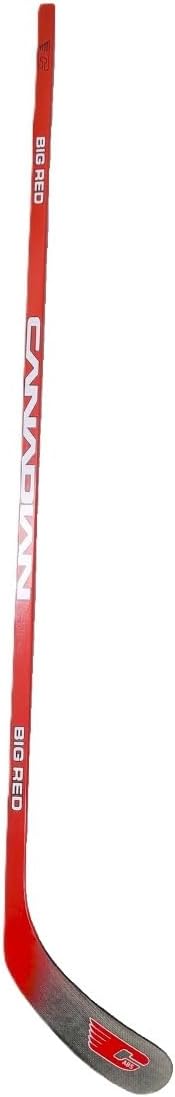 Fischer Canadian Big Red 3-Pack Hockey Sticks - Junior | 50 Flex, P92 Curve | Full ABS Off-Ice Blade, Wood Shaft | Junior, 3 Pack