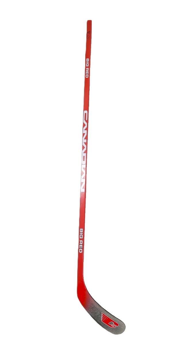 Fischer Canadian Big Red 3-Pack Hockey Sticks - Junior | 50 Flex, P92 Curve | Full ABS Off-Ice Blade, Wood Shaft | Junior, 3 Pack