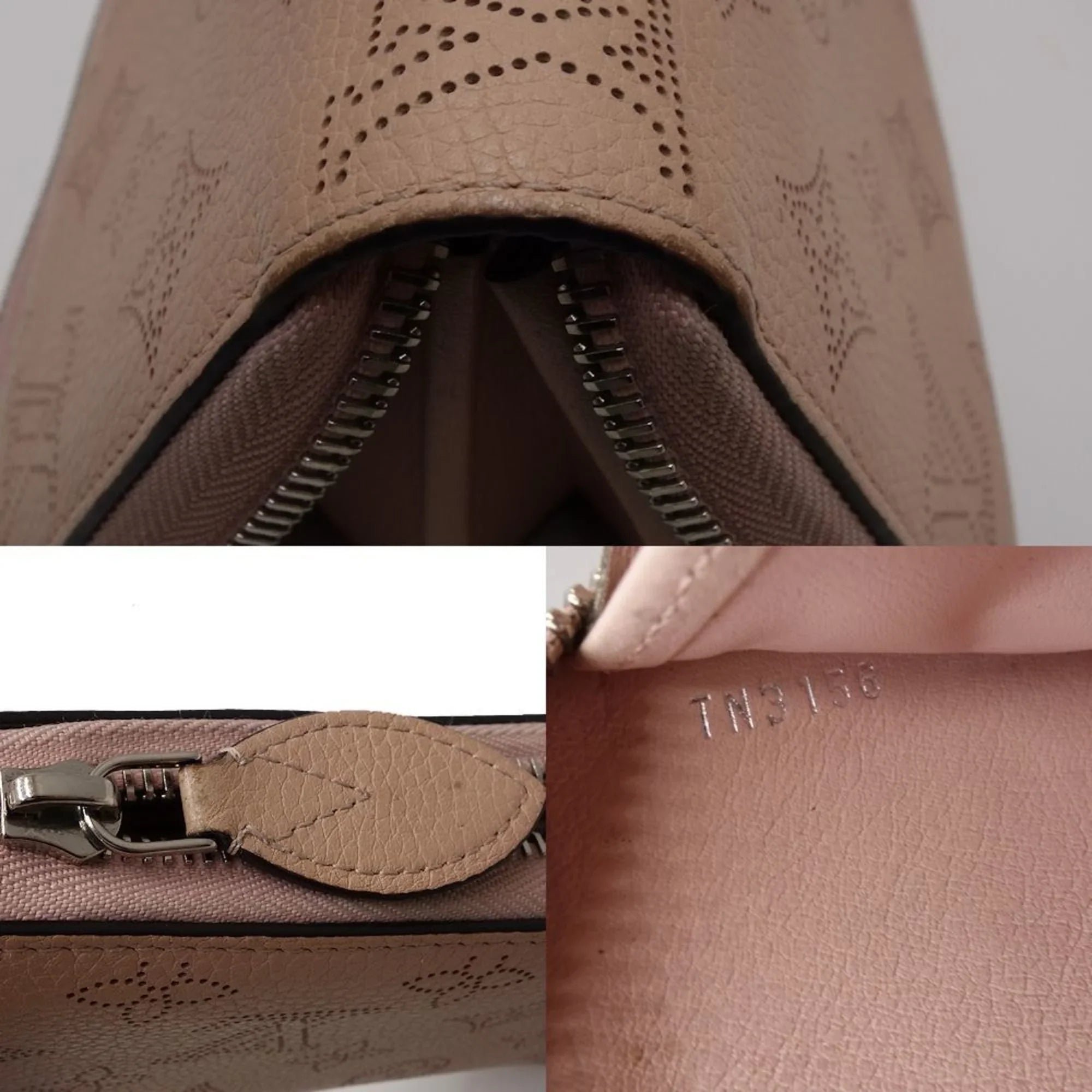 Pre-Owned LOUIS VUITTON Zippy Wallet M61868 Long Monogram Mahina Magnolia (Pink) 083014 (Good)