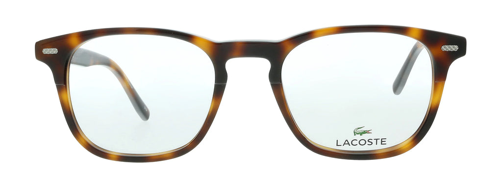 Lacoste L2832 214 Havana Modified Rectangle Eyeglasses for Gentlemen