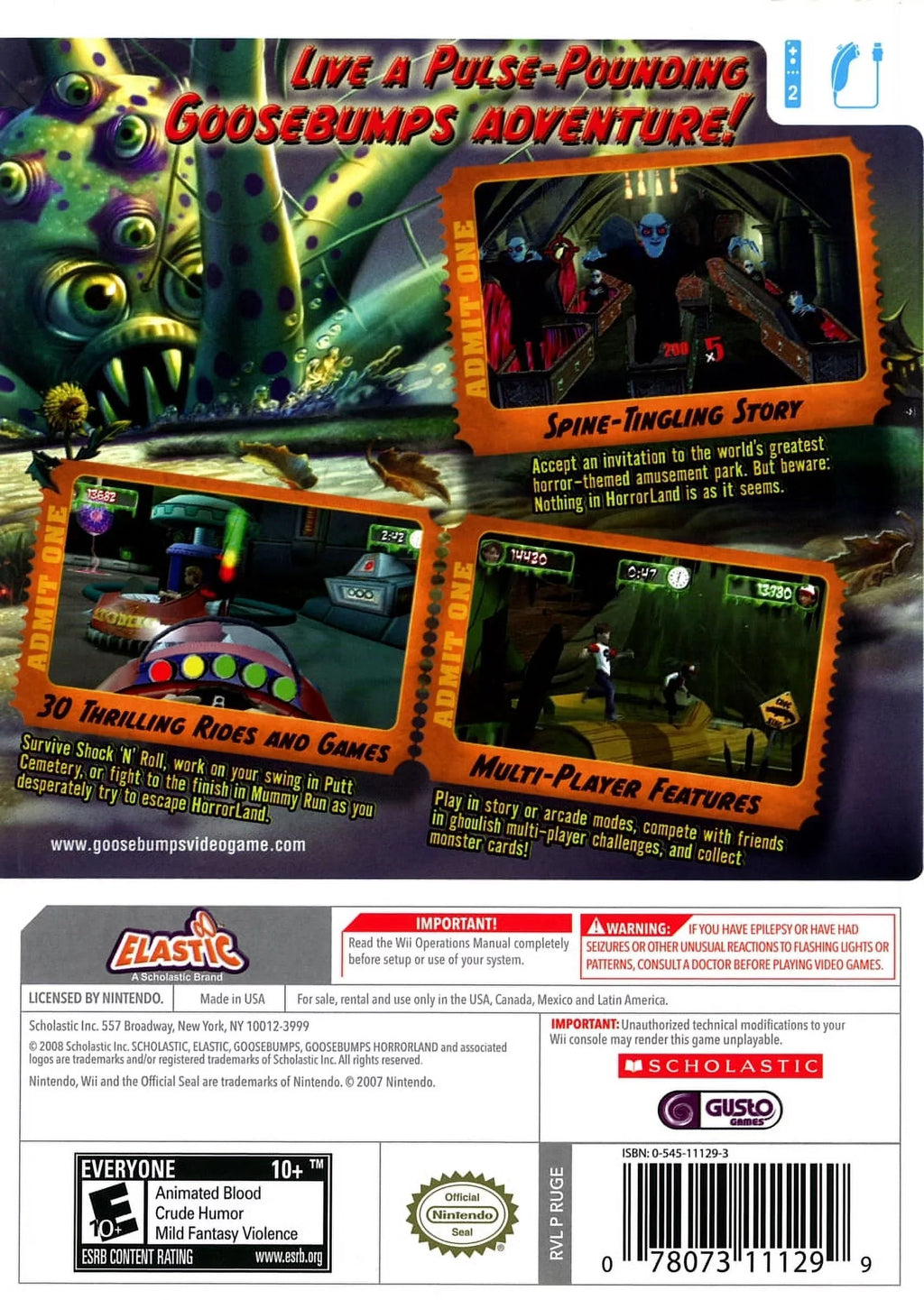Goosebumps Horrorland - Termination Wii