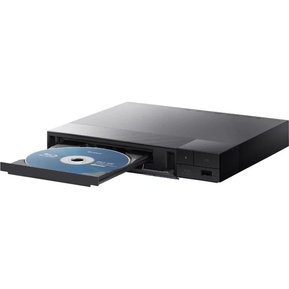 Sony BDP-S3700 Streaming Blu-ray Disc Player with Wi-Fi + Accessories Bundle Includes, 2.4GHz Wireless Backlit Keyboard with Touchpad, 6ft HDMI Cable and Laser Lens Cleaner for DVD/CD Players