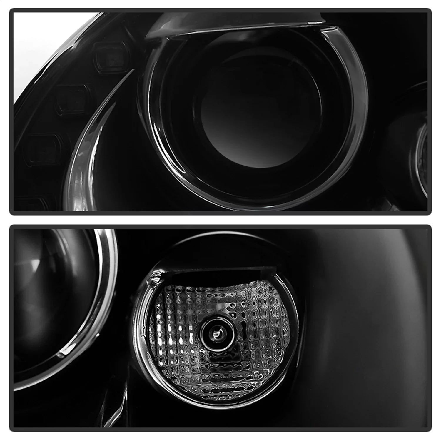 Spyder Volkswagen Beetle 06-10 Projector Headlights - DRL LED - Ebony