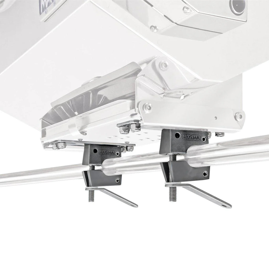 Magma Dual Horizontal Round Standard Rail Mount for Rectangular Grills - T10-580