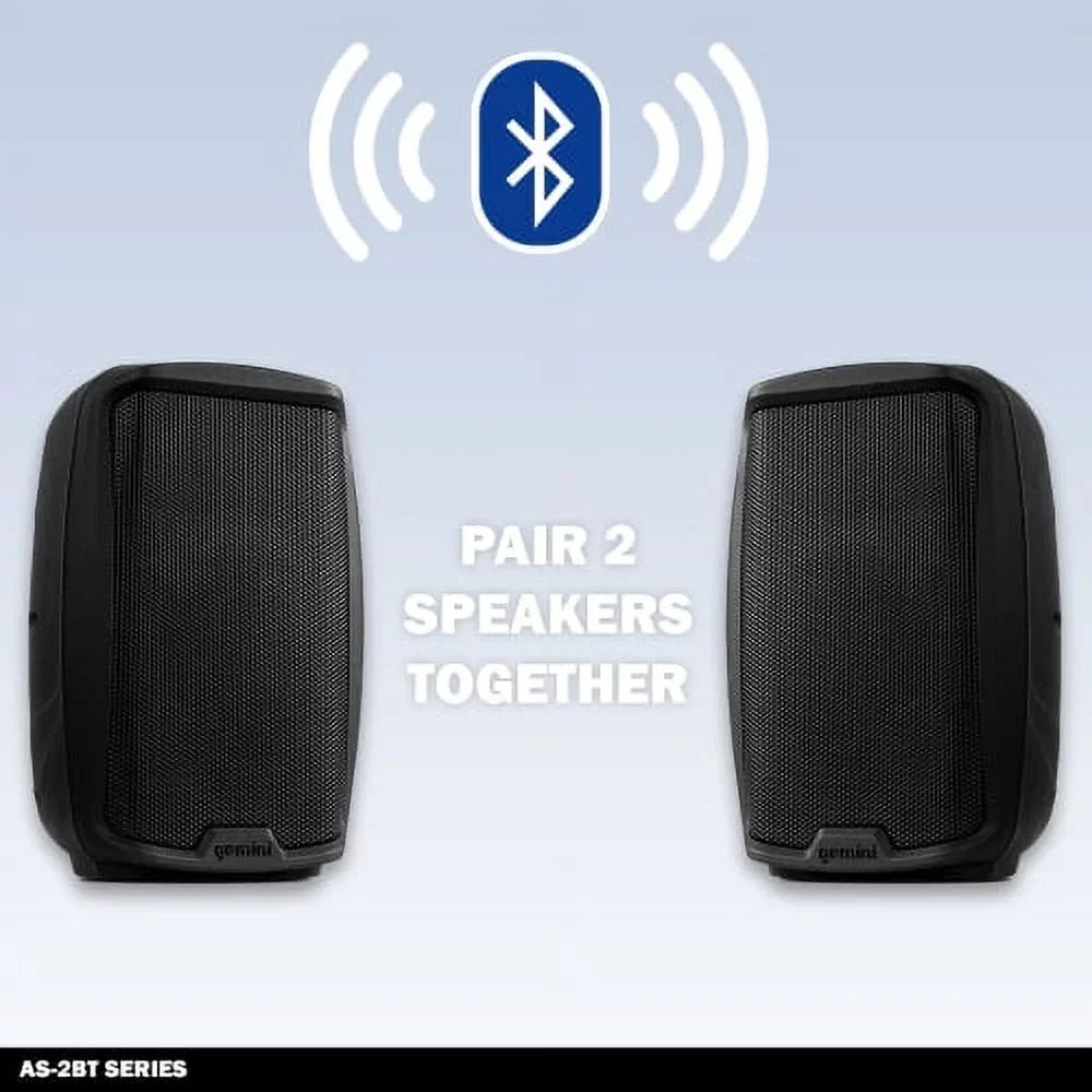 Gemini Sound AS-2112BT New Pro Bluetooth 12" Inch 1500 Watts Active PA System DJ Speaker XLR RCA