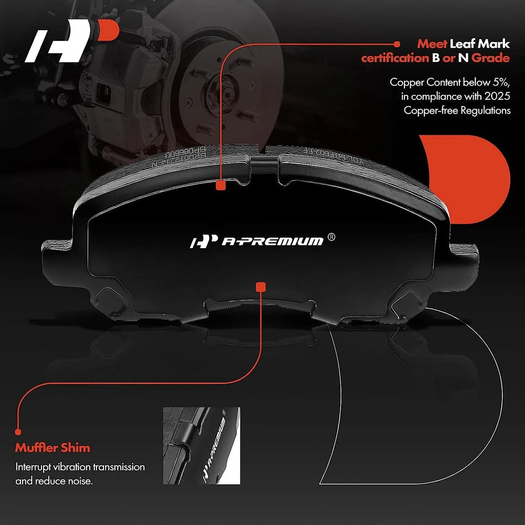 A-Premium 11.48 inch(292 mm) Rear Solid Disc Brake Rotors + Ceramic Pads Kit Compatible with Select Nissan Models - Altima 2002-2020, Juke 2011-2017, Maxima 2004-2008, Sentra 2007-2019, 6-PC Set
