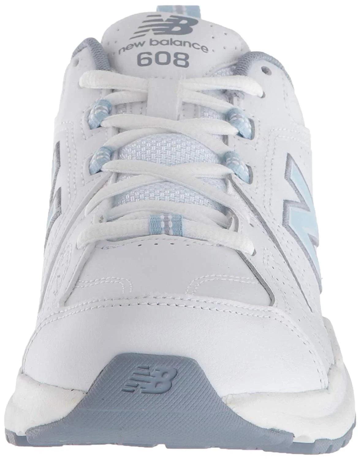 New Balance Gentlemen 608v5 Casual Comfort Cross, White/Light Blue, Size 10.5 oS05