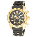 Invicta Gentlemen 0140 Spider Collection Gold Tone Dark Display Rubber Strap Chronograph Watch