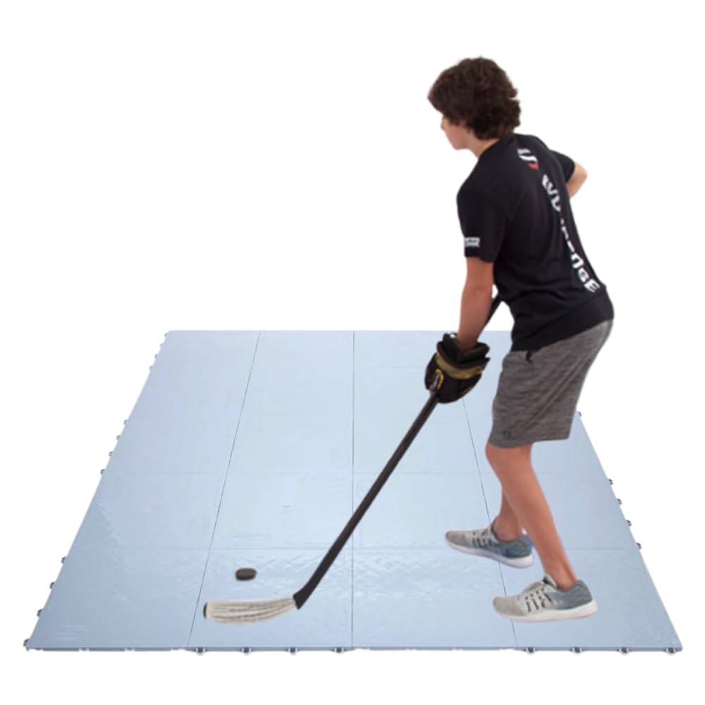 Snipers Edge Hockey Dryland Slick Tiles â 20-Pack 12"Ã12" White Interlocking Ice Tiles for Hockey Training, UV-Protected & Durable, Simulates Real Ice, Training Aid for Shooting