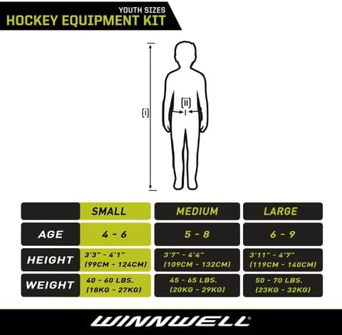 Winnwell Youth Cleansport NXT Hockey Pad and Bag Starter Kit