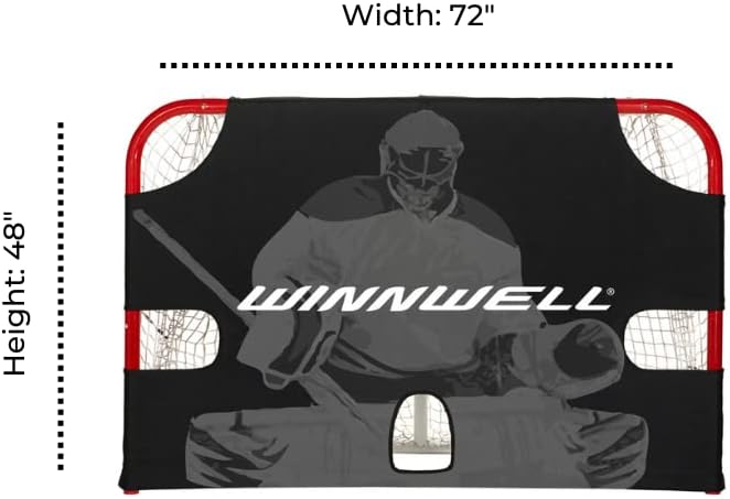 Winnwell Hockey Goal Shooting Target Heavy Duty Shooter Trainer Tutor | Training & Practice Accuracy Equipment for Ice Hockey & Street Hockey