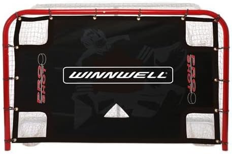 Winnwell Proshot Hockey Shooting Target - 72" Goalie Training Shooter Tutor - with Four Mesh Pockets for Ice Hockey & Street Hockey Goals