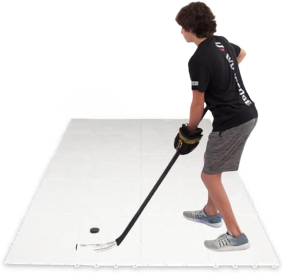 Snipers Edge Hockey Dryland Slick Tiles â 20-Pack 12"Ã12" White Interlocking Ice Tiles for Hockey Training, UV-Protected & Durable, Simulates Real Ice, Training Aid for Shooting