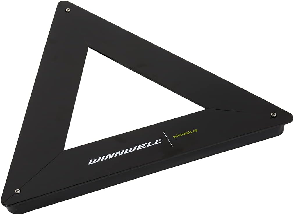 Winnwell Triangle Hockey Passing Aid - Passing & Stick Handling Trainer for On or Off Ice, Help Improve Puck Control & Shooting with Rubber Rebounder Passing Aide | Equipment Made for Kids & Adult