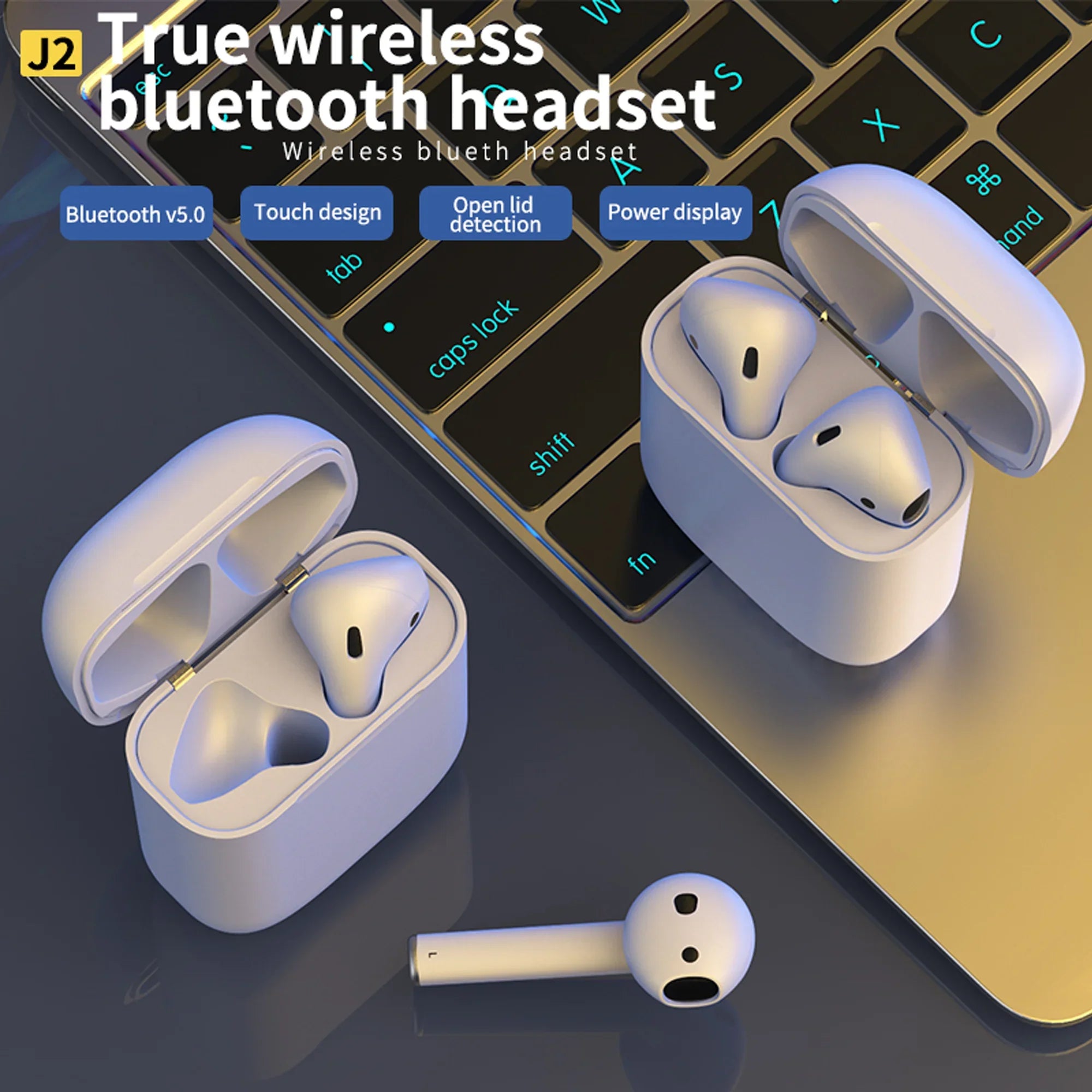 5.0 Second Generation Wireless Earbuds Standby for Up to 72 Hours for and Android