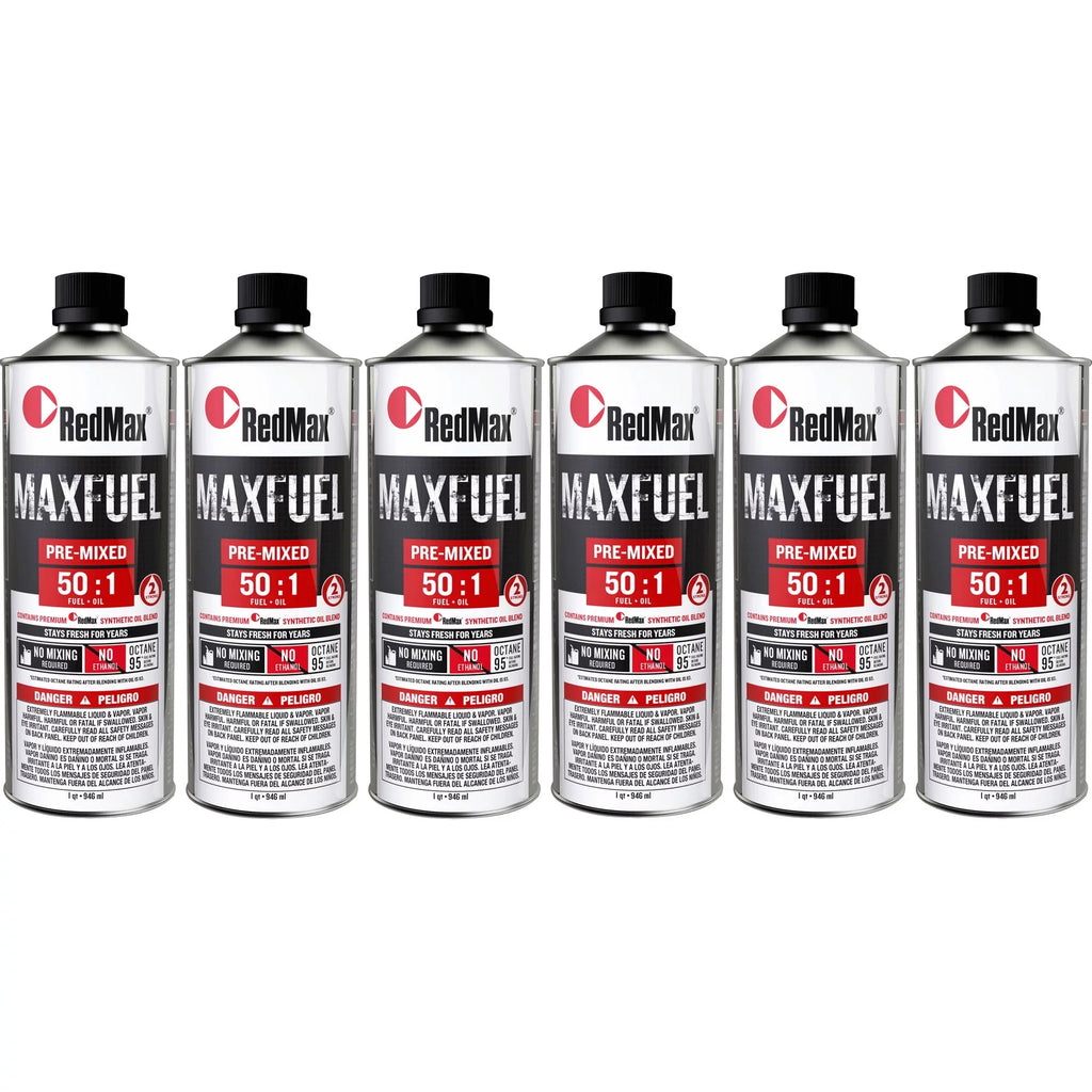 RedMax 581158801 Pre-Mixed 50:1 Fuel Oil 6 Quart Pack 2-Cycle Engines 94 Octane