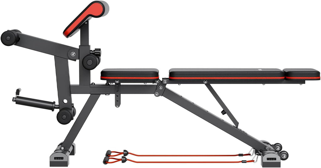 VEVOR Weight Bench, 800lbs/660lbs Adjustable Weight Bench Press for Full Body Workout, Exercise Sit-up Bench for Home Gym Strength Training, Multiple Functions, Fast Adjustment