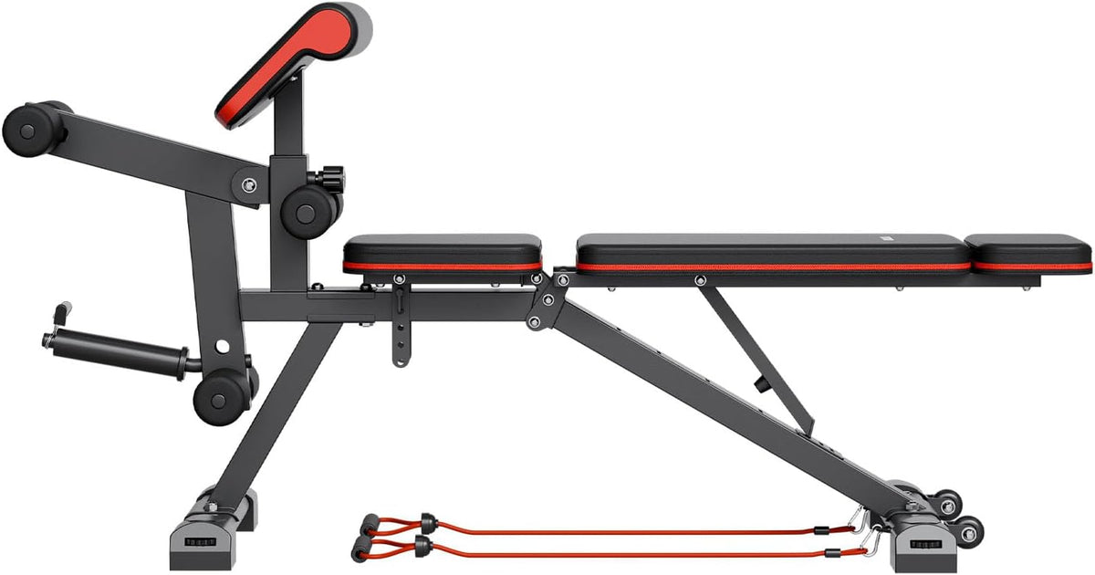 VEVOR Weight Bench, 800lbs/660lbs Adjustable Weight Bench Press for Full Body Workout, Exercise Sit-up Bench for Home Gym Strength Training, Multiple Functions, Fast Adjustment