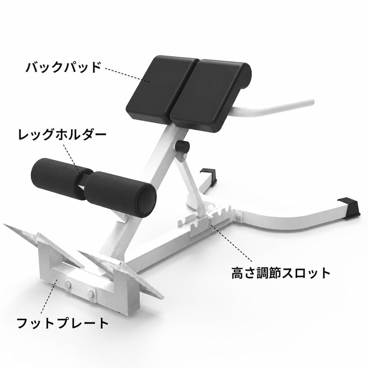 Garvee Adjustable Home Roman Chair, Multi-Angle Back Extension Bench, Abdominal Core Training Board with Foldable Anti-Slip Base