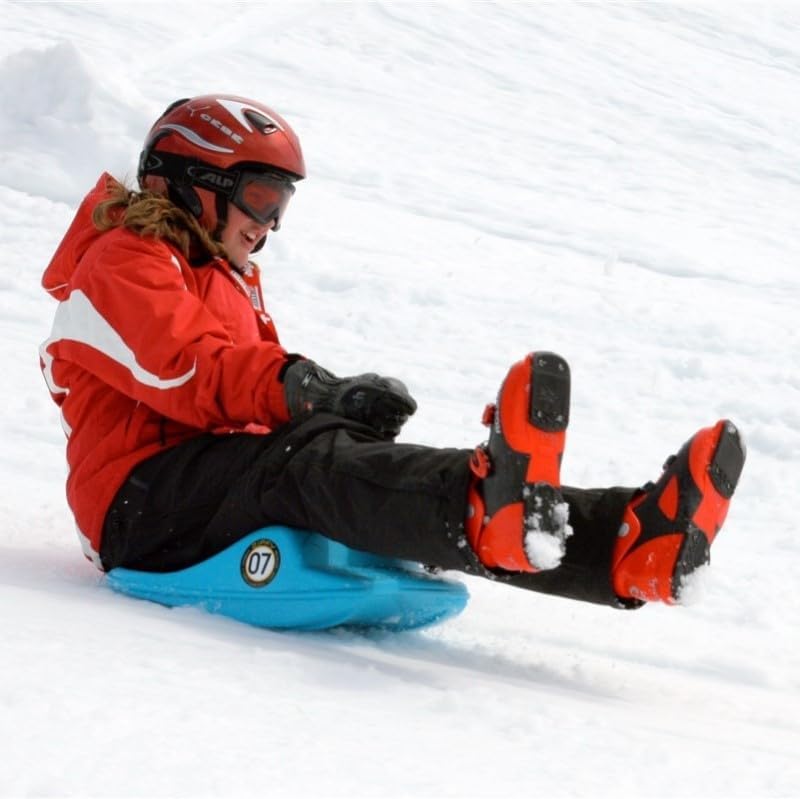 Freestyle Mini Luge Snow Sled â Made in USA â Lightweight Steerable Sit-Down Racer (Aqua Blue, 2 Pack)