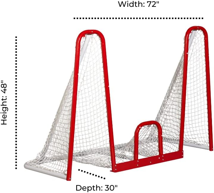 Winnwell Hockey Skill Training Net- 72" Heavy Duty Shooter Tutor Hockey Net with 1.5" Posts, Equipment to Help Improve Shot Accuracy for Kids, Teens, Adult Players