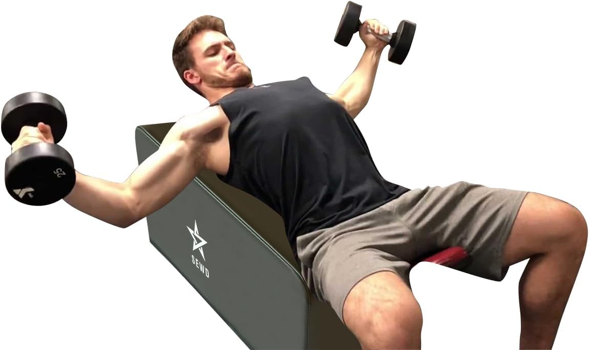 Pilates and Yoga Bench by SEWD â Portable Workout Bench for Full Body Exercise with Handle â Weight Training, AB Workout, Hip Thrust and Glute Training Home Gym Equipment