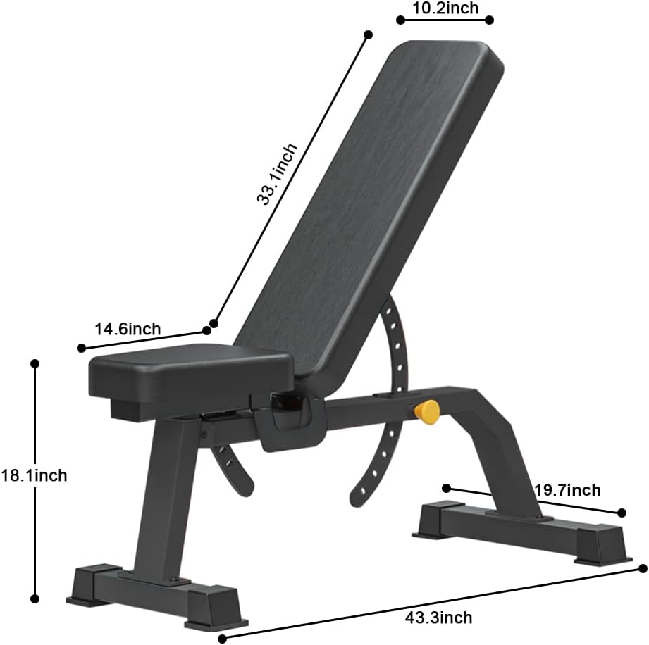 Adjustable Bench,Incline Flat Decline Sit Up Weight Bench,Dumbbell Stool