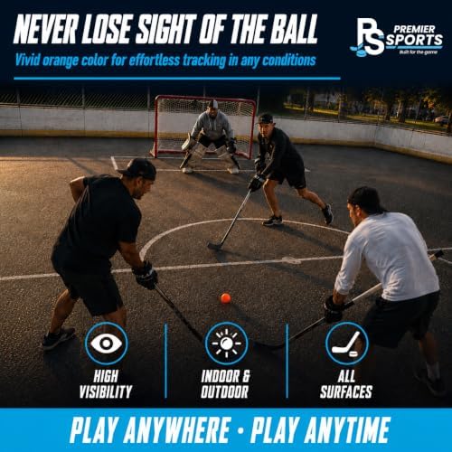 PS Bundle 54â Junior Steel Street Hockey Goal + 12-Pack Street Hockey Balls