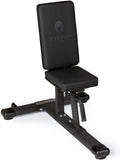 Titan Fitness Seated Stationary Bench, Rated 330 LB, Ergonomic Angled Back, Comfortable HeftyGrip Padding, Front Handle, Rear Wheels for Easy Transport, Utility Upright Weight Bench