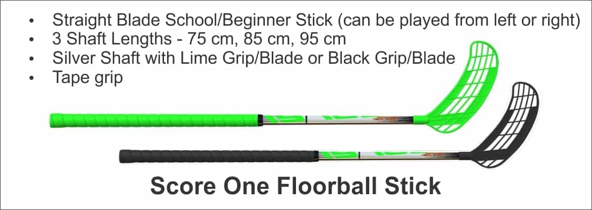 Score One 5v5 Floorball Set for Teens & Adults â 95 cm Straight Blade Sticks, 10 Balls, 2 Goals & Stickbag