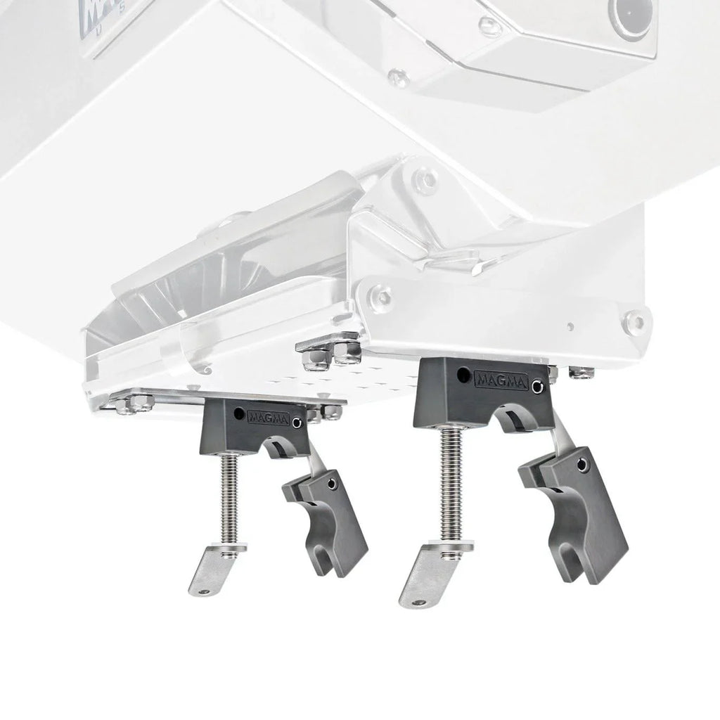 Magma Dual Horizontal Round Standard Rail Mount for Rectangular Grills - T10-580